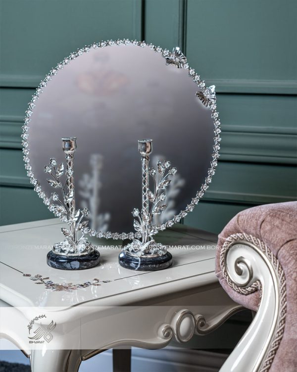 آینه شمعدان روژان - برنز عمارت