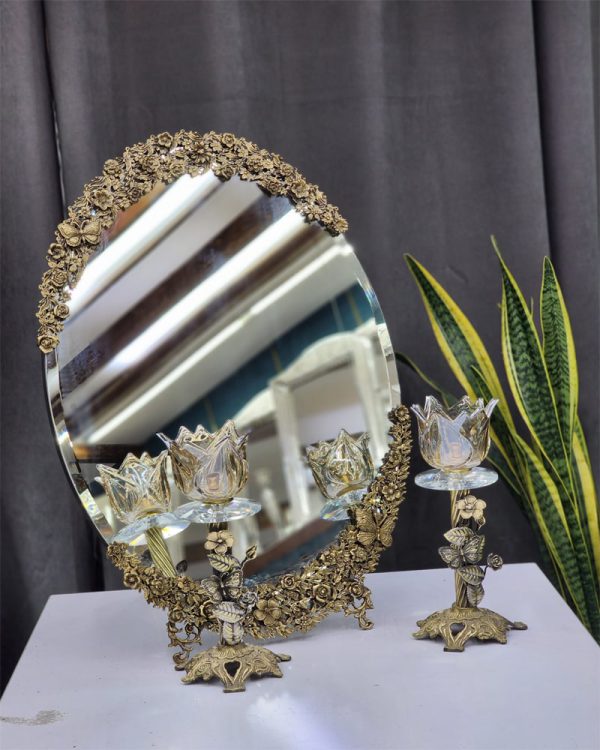 آینه شمعدان درخشان - برنز عمارت